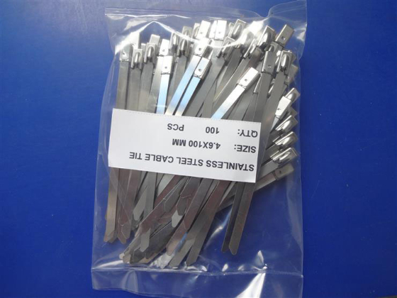 Stainless steel cable ties are used for cable laying construction, which require binding